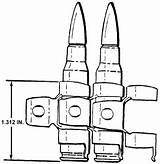 Ammunition Handgun Ammo 62mm sketch template
