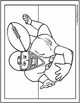 Football Coloring Pages Receiver Flying Print College Colorwithfuzzy Pdf sketch template