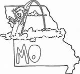 Missouri Coloring State Pages Indiana Drawing Printable Color Categories Flag Getcolorings sketch template