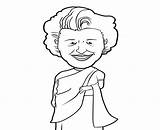 Gandhi Indira Edumonitor sketch template