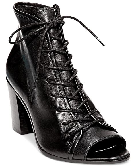 steve madden neela lace up booties in black lyst