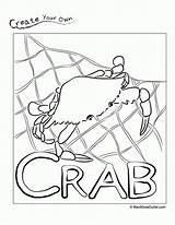 Coloring Crab Cajun Krebs Krabbe sketch template