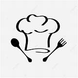 Fork Spoon Sendok Garpu Koki Topi Restoran Chefs Pngtree sketch template