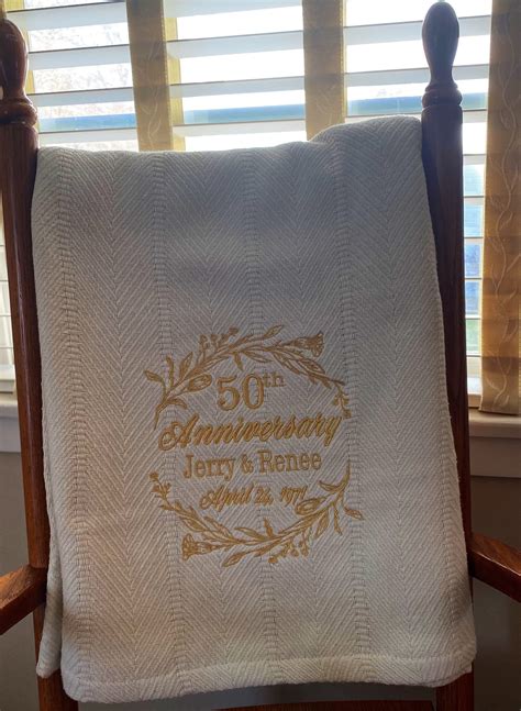 wedding anniversary throw blanket personalized  etsy