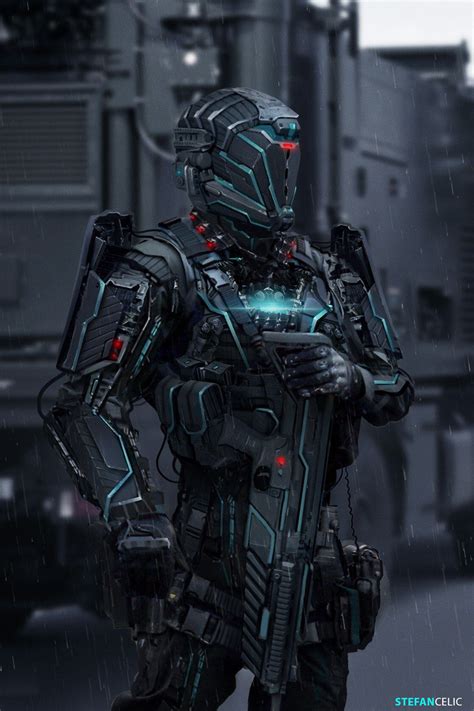 combat armor sci fi armor military armor robot concept art armor