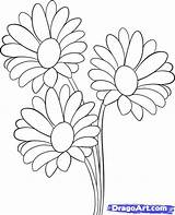 Daisy Drawing Flower Outline Draw Daisies Embroidery Patterns Designs Stencils Drawings Step Flowers Applique Coloring Pattern Pages Line Stained Glass sketch template