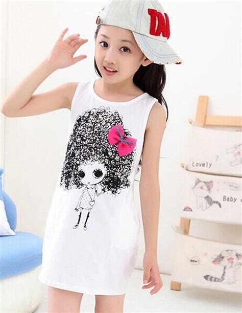 girls dresses summer  dress girl kids clothes cotton toddler