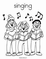 Coloring Singing Singers Print sketch template