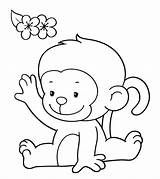 Monkey Coloring Pages Cute Toddler Momjunction Will Printable Kids Cdn2 sketch template