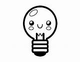 Lampadina Bombilla Ampoule Colorare Disegni Colorier Acolore Kawaii Coloritou Utente sketch template