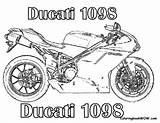 Ducati Coloring Motorcycle Pages 1098 Printable Colouring sketch template