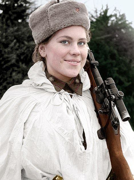 Colorized Photos Of Soviet Female Snipers From Ww2