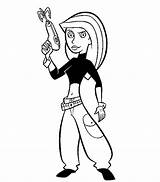 Kim Possible Coloring Pages Kids Print Printable Colouring Color Book Popular Coloringpages1001 Visit Cartoon sketch template