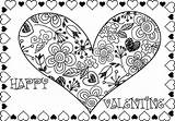 Coloring Pages Valentines Valentine Heart Adult February Detailed Print Disney Happy Hearts Drawing Pdf Color Sheets Printable Kids Modern Friend sketch template