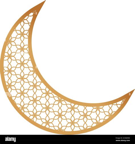 golden moon ramadan kareem icon vector illustration design stock vector