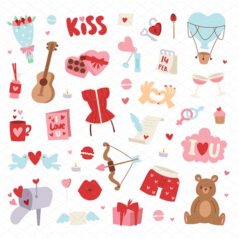 Valentine Day Icons Vector Pre Designed Illustrator