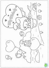 Coloring Pages Melody Sheets Kitty Hello Sanrio Dinokids Colouring Color Printable Characters Mymelody Kids Melanie Book Little Printables Cute Print sketch template
