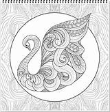 Zwaan Vogel Cygne Stockillustratie Patroon Freemandaladownload Oiseau Schwan sketch template