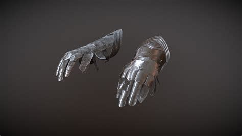 medieval knight gauntlets  model  skibigfx dba sketchfab