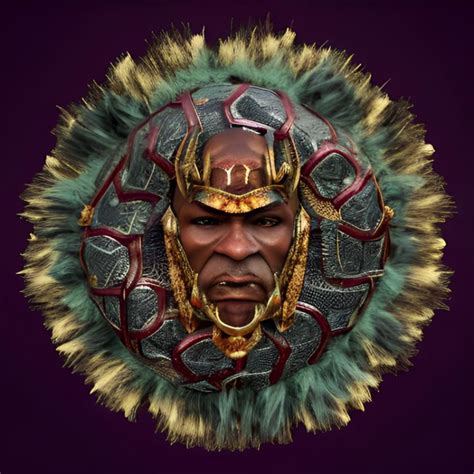 african warrior mandala kosmic kreation digital art abstract
