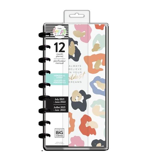 happy planner skinny classic colorful leopard  monate