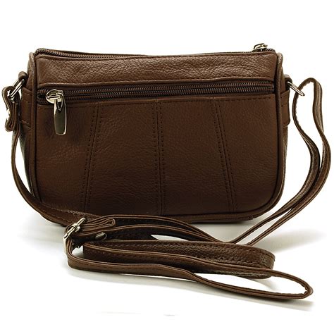 womens leather purse cross body bag adjustable strap tote small travel handbag ebay