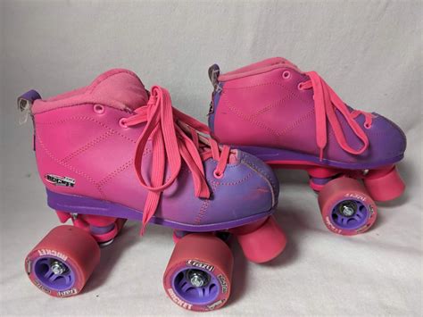 crazy rocket youth roller skates size  color pink condition