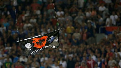 drone stunt  football row serbia  albania  mature   join european union