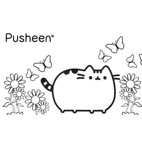pusheen gardener coloring page   coloring pages