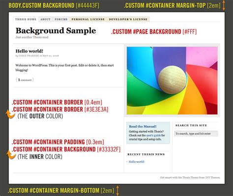 add custom backgrounds   thesis wordpress theme