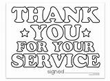 Service Thank Coloring Pages Printable Getcolorings Say sketch template