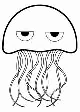 Coloring Jellyfish Pages Popular sketch template