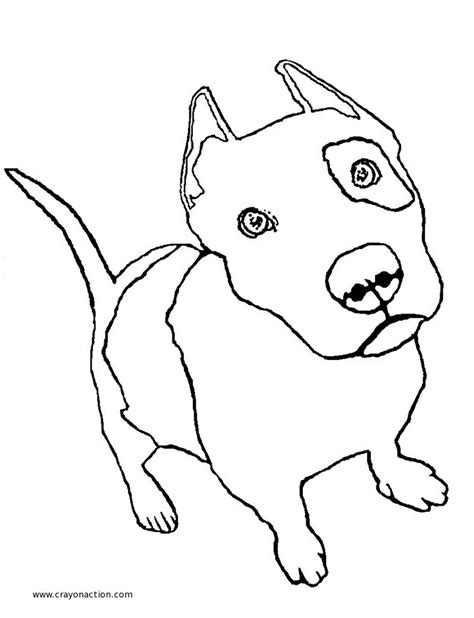 pit bull puppy coloring page crayon action coloring pages