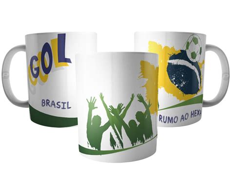 caneca brasil copa 2018 seleção brasileira rumo ao hexa