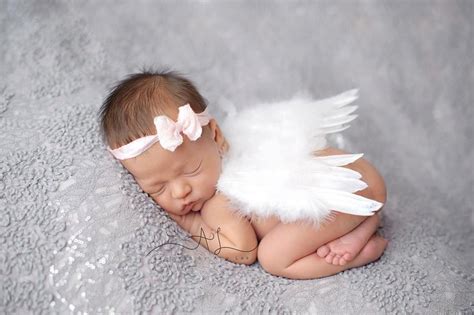 newborn angel wings white  pink etsy newborn baby photoshoot