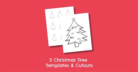 printable christmas tree templates  cutouts