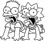 Coloring Bart Simpsons Lisa Pages Screaming Cartoon Simpson Trippy Family Wecoloringpage Drawings sketch template