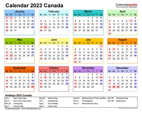 canada calendar   printable  templates