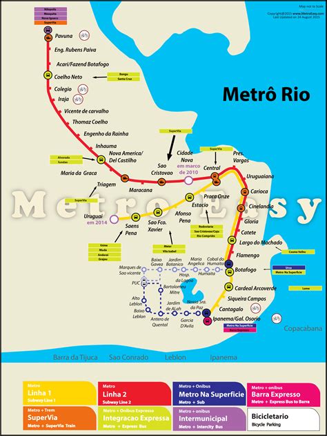 rio de janeiro metro map travelsfinderscom