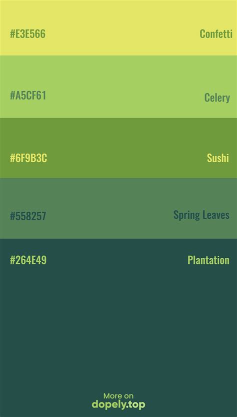 color palette inspiration  great members  green family hex