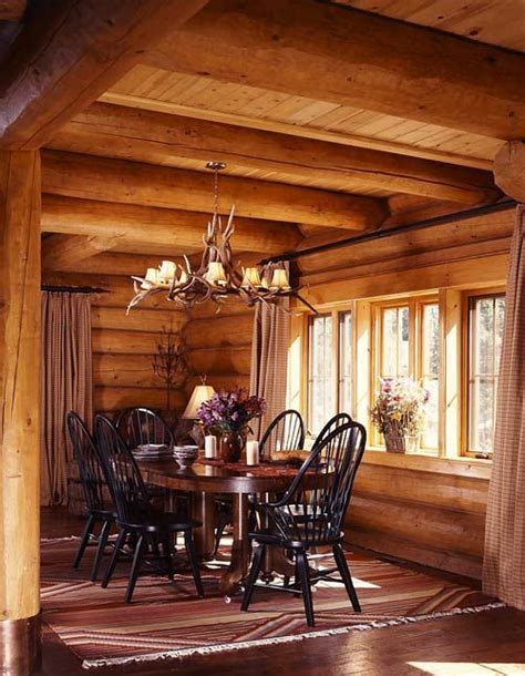 secluded colorado log cabin  rustic dining room rustic dining room table rustic dining