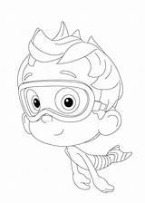Bubble Guppies Coloring Pages Drawing Nonny Goby Getdrawings Printable sketch template