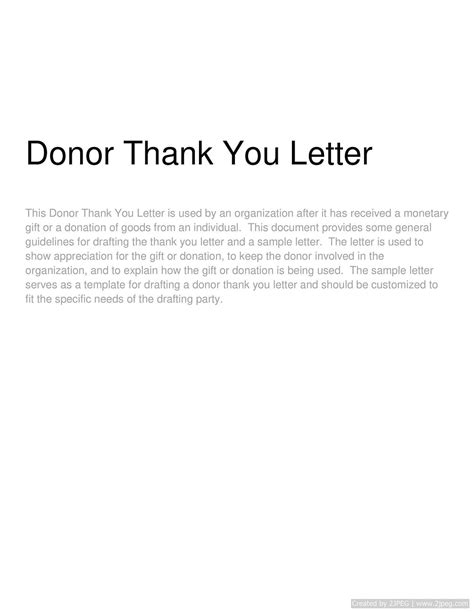 donor   letter
