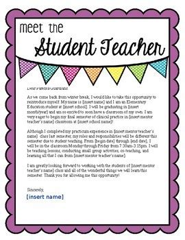 cover letter  student teaching placement cover letter
