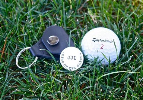 Personalized Golf Ball Marker With Leather Case By Tomistreasures