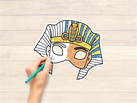 pharaoh egypt mask ancient egypt party mask template costume etsy