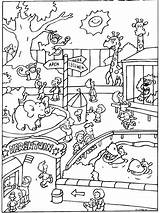 Dierentuin Dieren Moeilijk Dierentuindieren Kleuren Kinderboerderij sketch template