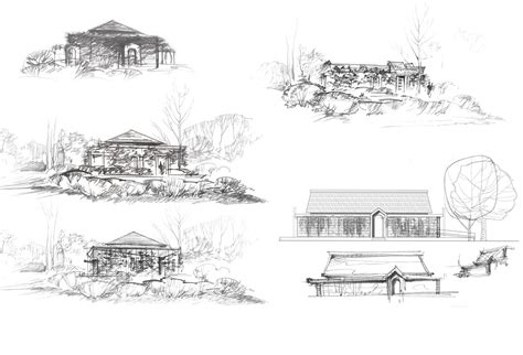 architectural design concept sketches
