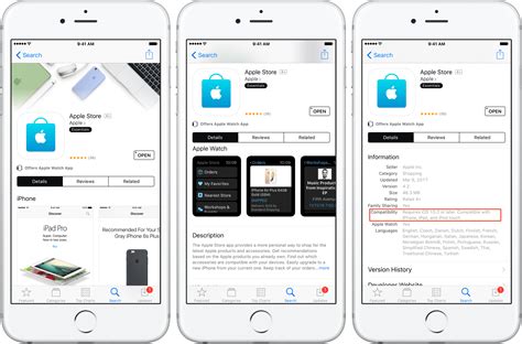 apple store shopping app  requires ios