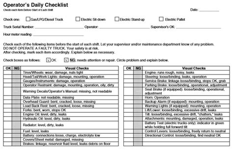 editable daily checklist templates excel word   collections